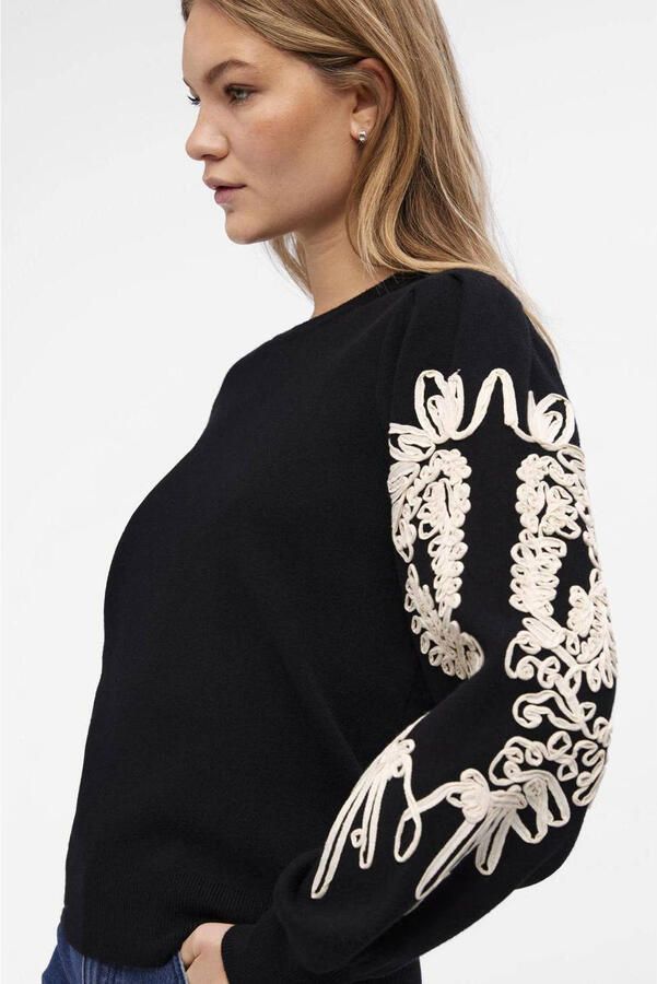 OBJECT Dames Truien & Vesten Objjoana L s Knit Pullover Zwart - Foto 5