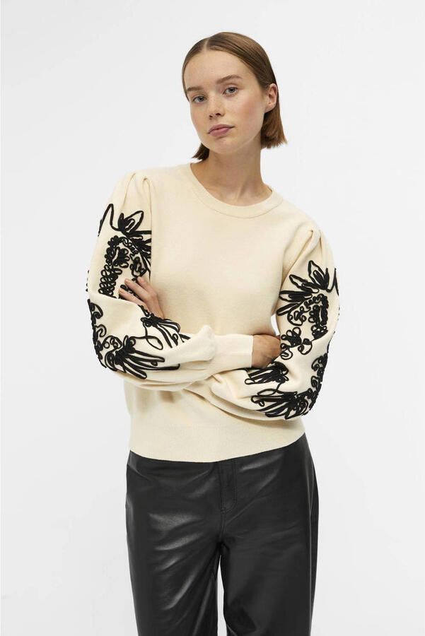 OBJECT Dames Truien & Vesten Objjoana L s Knit Pullover Zand - Foto 6