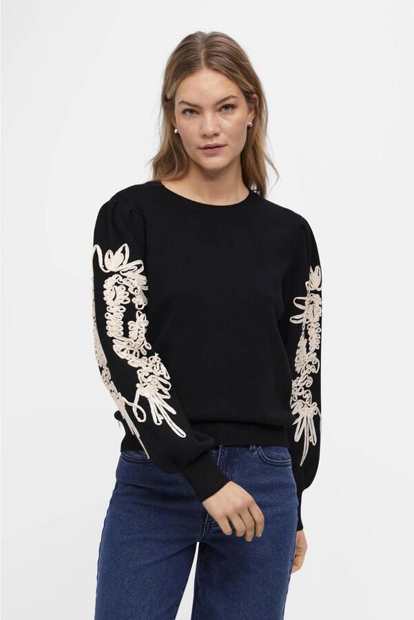 OBJECT Dames Truien & Vesten Objjoana L s Knit Pullover Zwart - Foto 6