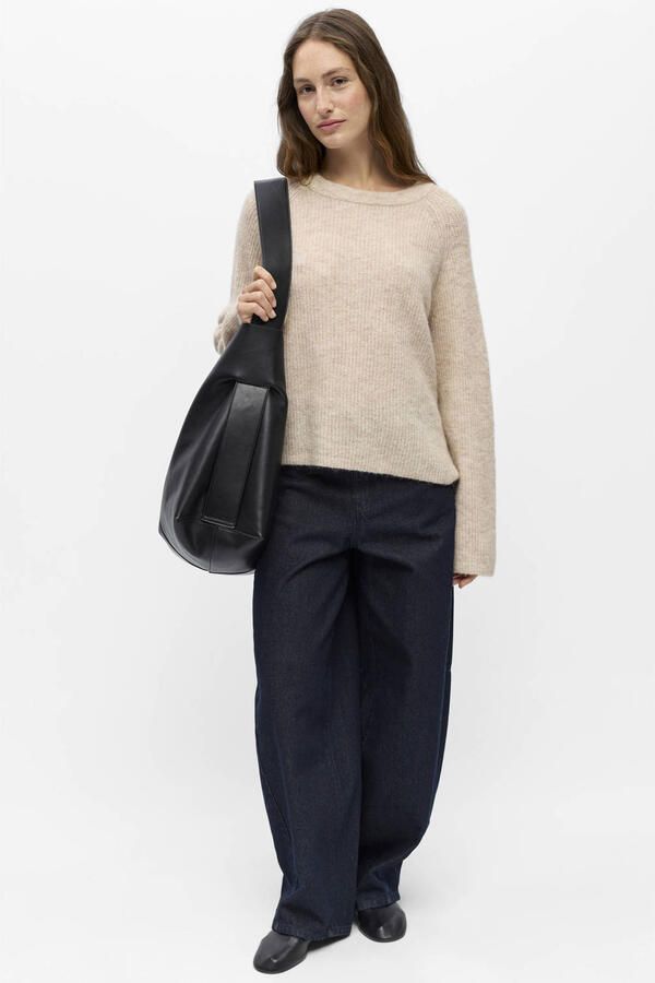 OBJECT Dames Truien & Vesten Objagate O-neck L s Knit Pullover Noos Beige - Foto 6