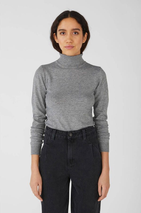 OBJECT Dames Truien & Vesten Objthess L s Rollneck Knit Pullover Grijs - Foto 5