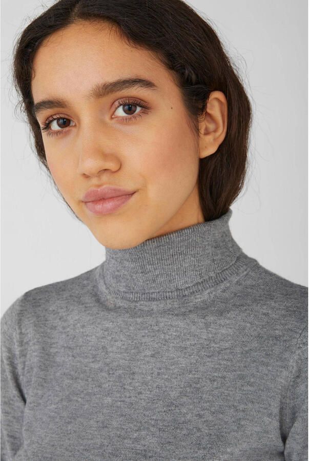 OBJECT Dames Truien & Vesten Objthess L s Rollneck Knit Pullover Grijs - Foto 8