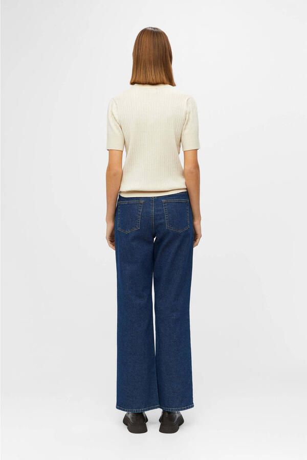 Object Gebreid shirt in zandkleur met structuurmotief model 'Noelle' - Foto 6