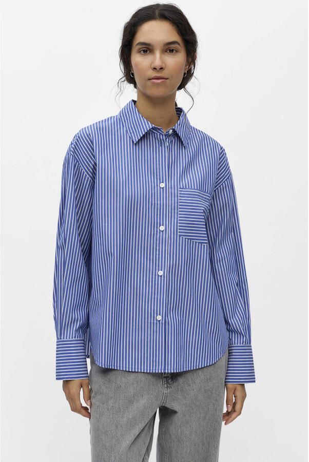 OBJECT gestreepte blouse blauw