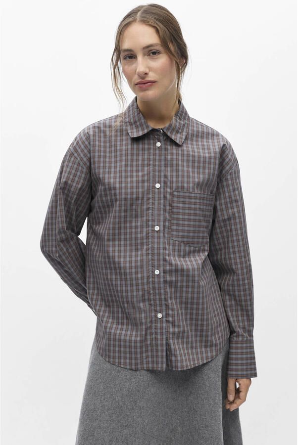 OBJECT gestreepte blouse grijs