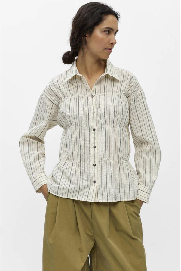 OBJECT gestreepte blouse lichtgroen