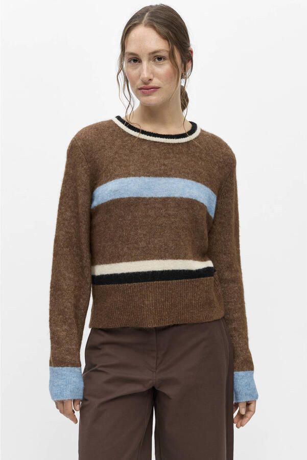 OBJECT Dames Truien & Vesten Objaggie L s Re Knit Pullover Noos Bruin - Foto 5