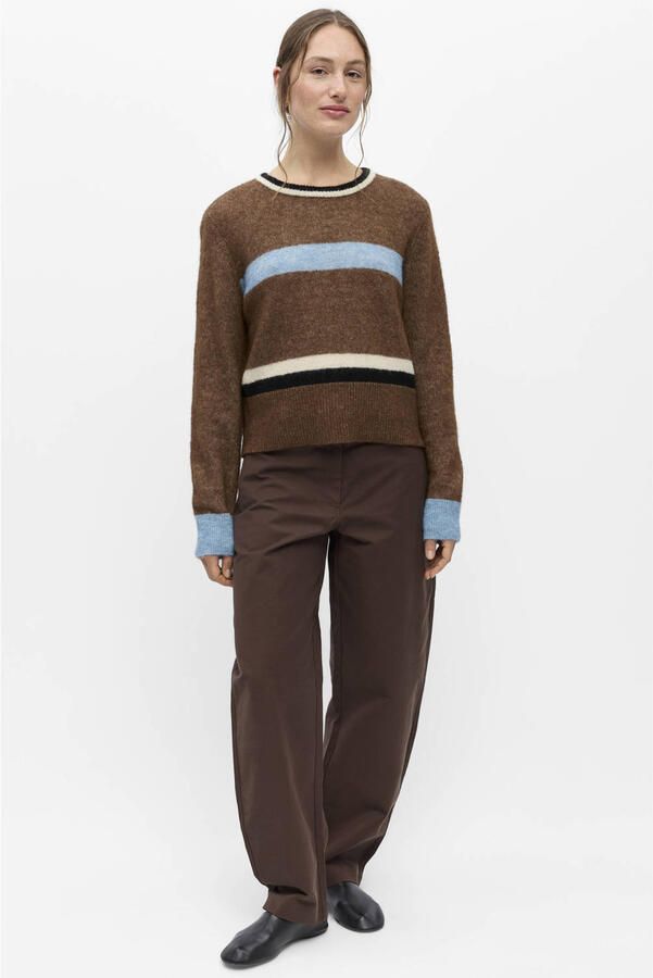 OBJECT Dames Truien & Vesten Objaggie L s Re Knit Pullover Noos Bruin - Foto 7
