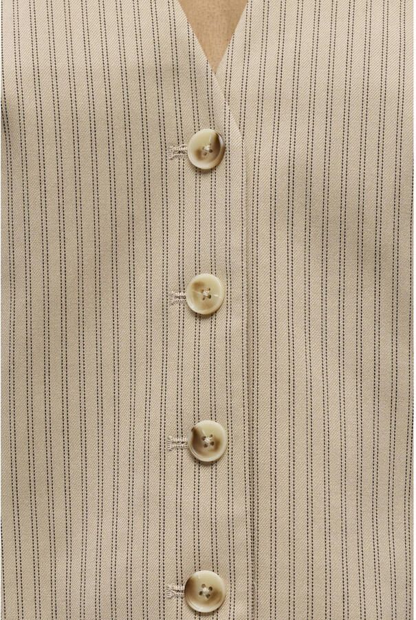OBJECT gestreepte regular fit blazer beige - Foto 2