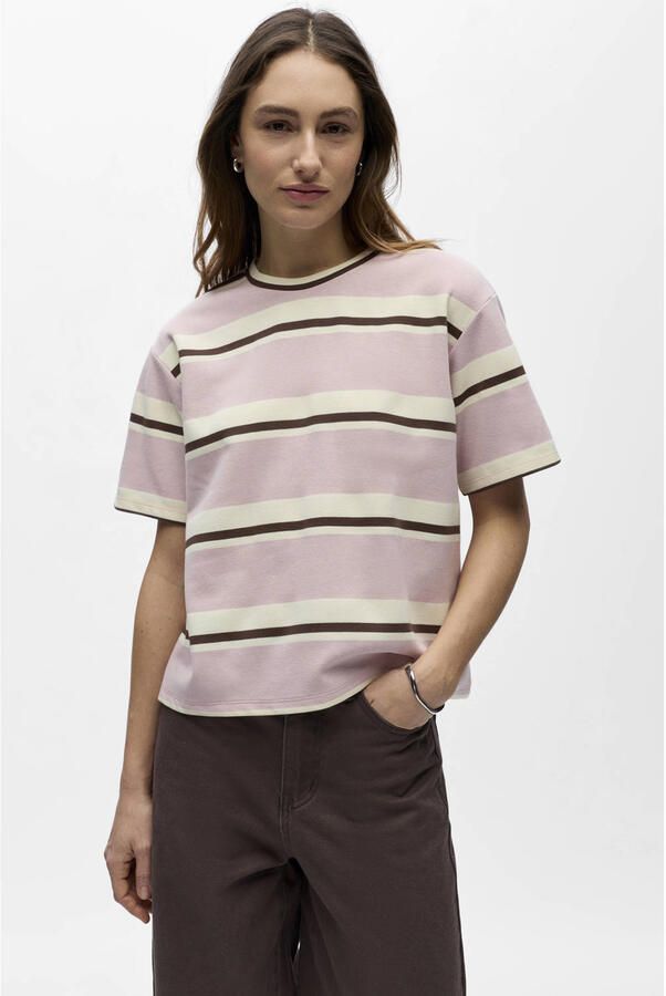OBJECT gestreepte top roze