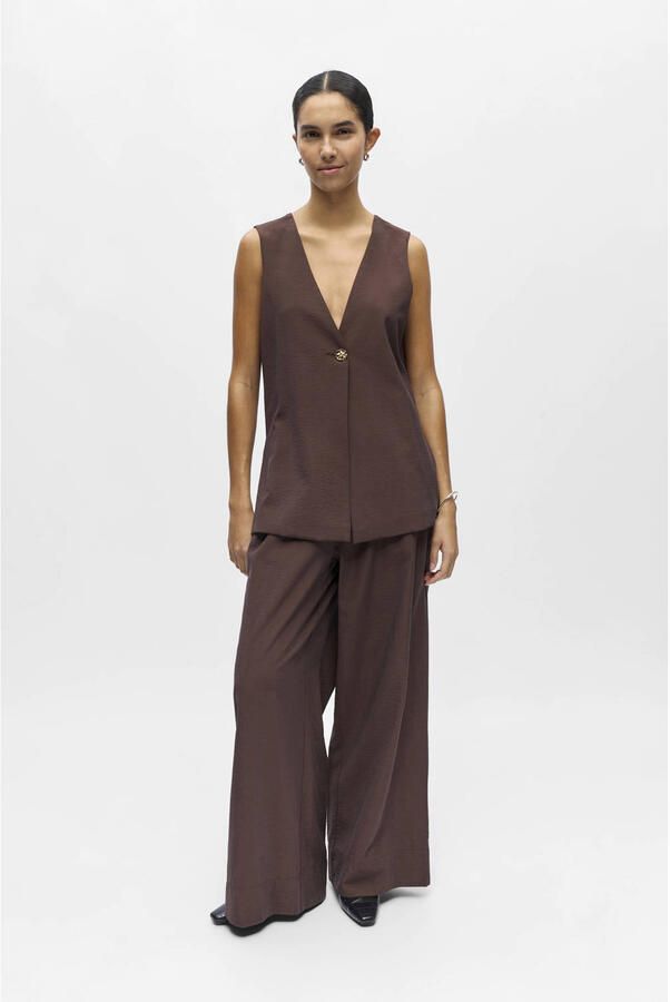 OBJECT Dames Blazers Objlisa Yui S l Lo Waistcoat Bruin - Foto 6