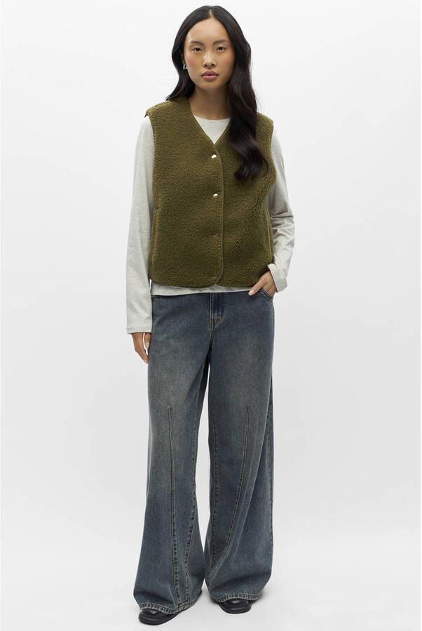 OBJECT Dames Blazers Objella Waistcoat Noos Olijf - Foto 5