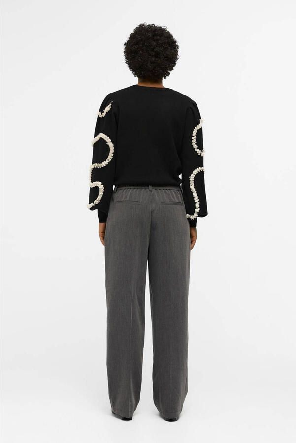 OBJECT Dames Broeken Objsigrid Hw Casual Pant Noos Grijs - Foto 5