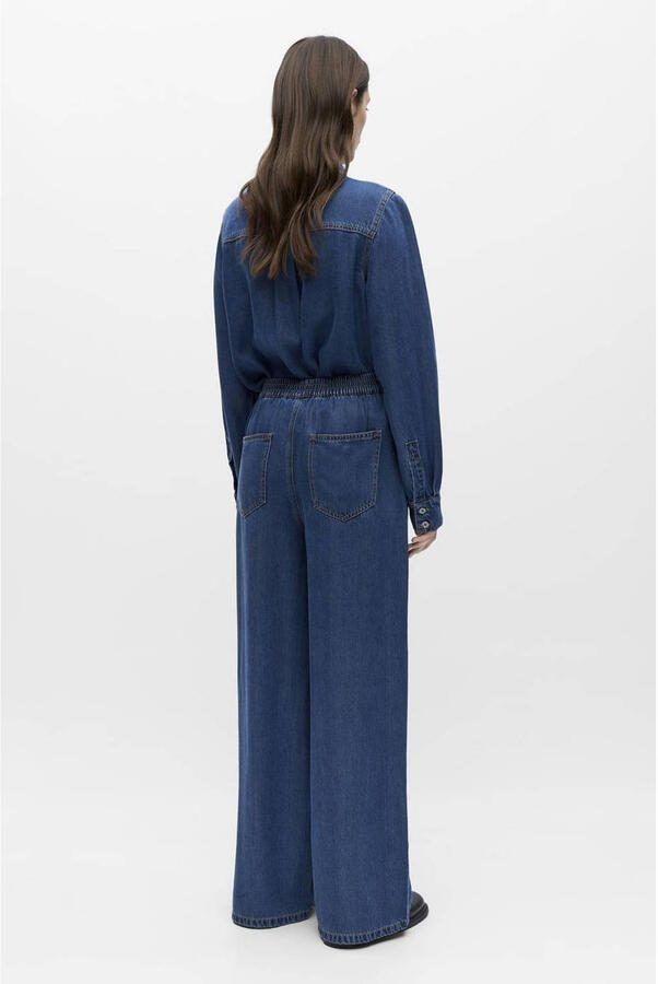 OBJECT high waist gebloemde casual broek blauw - Foto 2