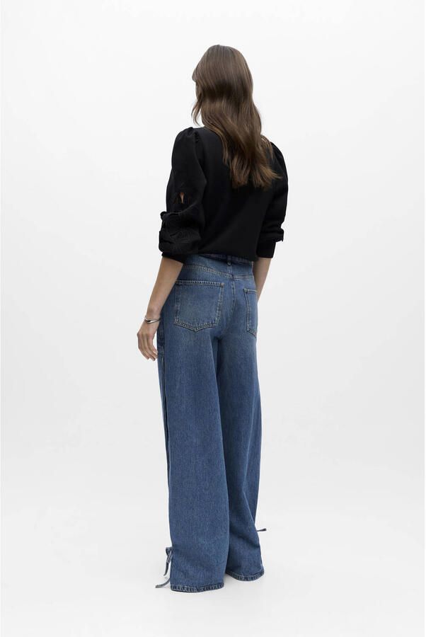 OBJECT high waist wide leg jeans medium blue denim - Foto 2