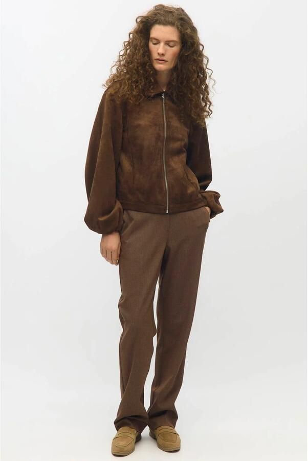 OBJECT Dames Jassen Objdenna L s Short Jacket Noos Bruin - Foto 7