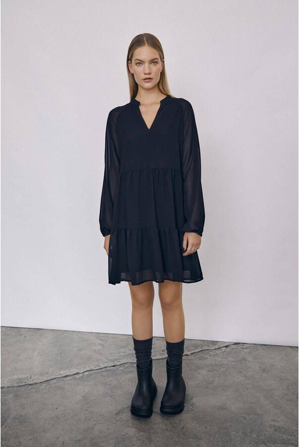 OBJECT Dames Jurken Objmila Gia L s Dress Zwart