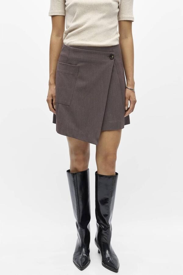 OBJECT Dames Rokken Objlisa Re Wrap Skirt Bruin - Foto 5