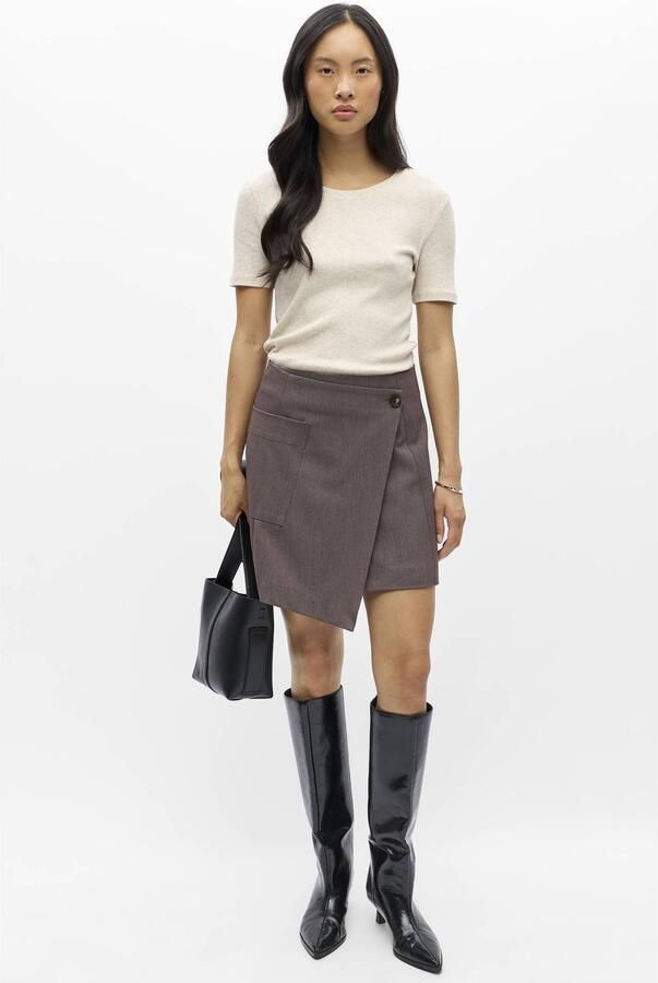 OBJECT Dames Rokken Objlisa Re Wrap Skirt Bruin - Foto 6