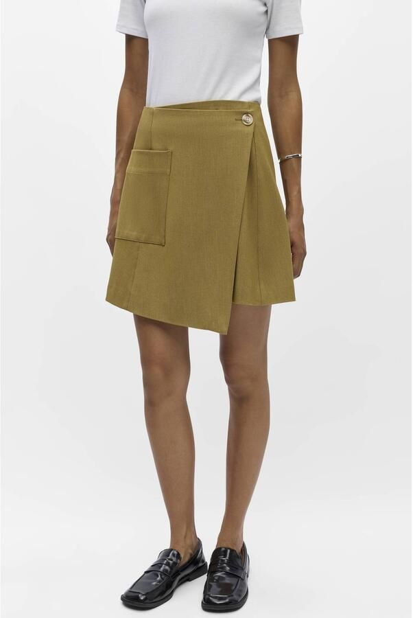 OBJECT Dames Rokken Objlisa Re Wrap Skirt Khaki - Foto 2