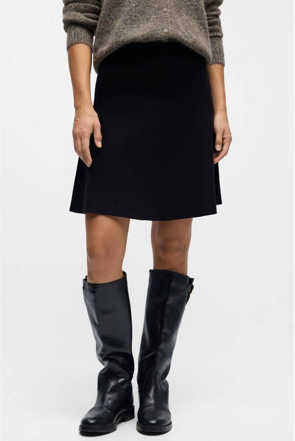 OBJECT Dames Rokken Objreynard Hw Short Knit Skirt Zwart - Foto 5