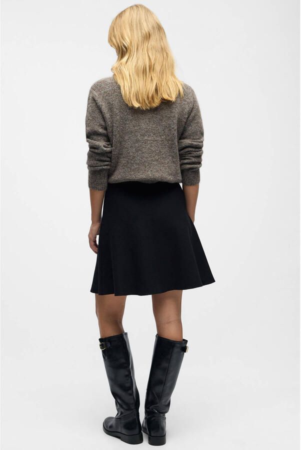 OBJECT Dames Rokken Objreynard Hw Short Knit Skirt Zwart - Foto 6