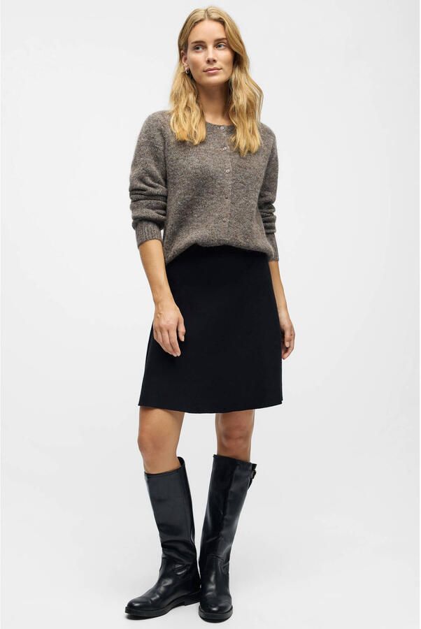 OBJECT Dames Rokken Objreynard Hw Short Knit Skirt Zwart - Foto 7