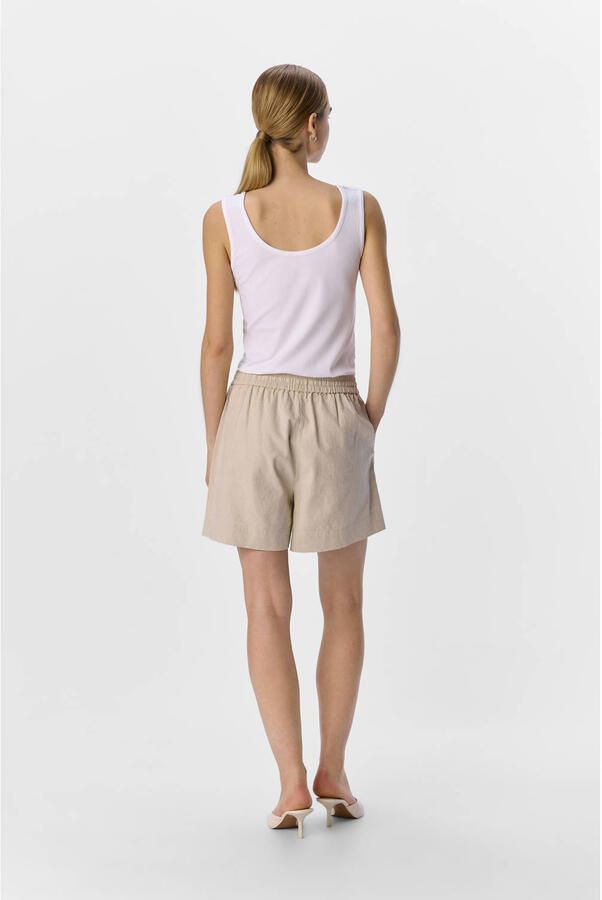 OBJECT Dames Broeken Objviggo Mw Lo Shorts Beige - Foto 5