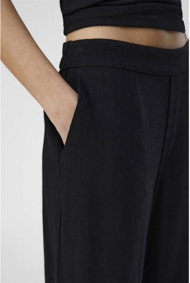 Object Wide leg stoffen broek met elastische band model 'Sanne Aline' - Foto 2