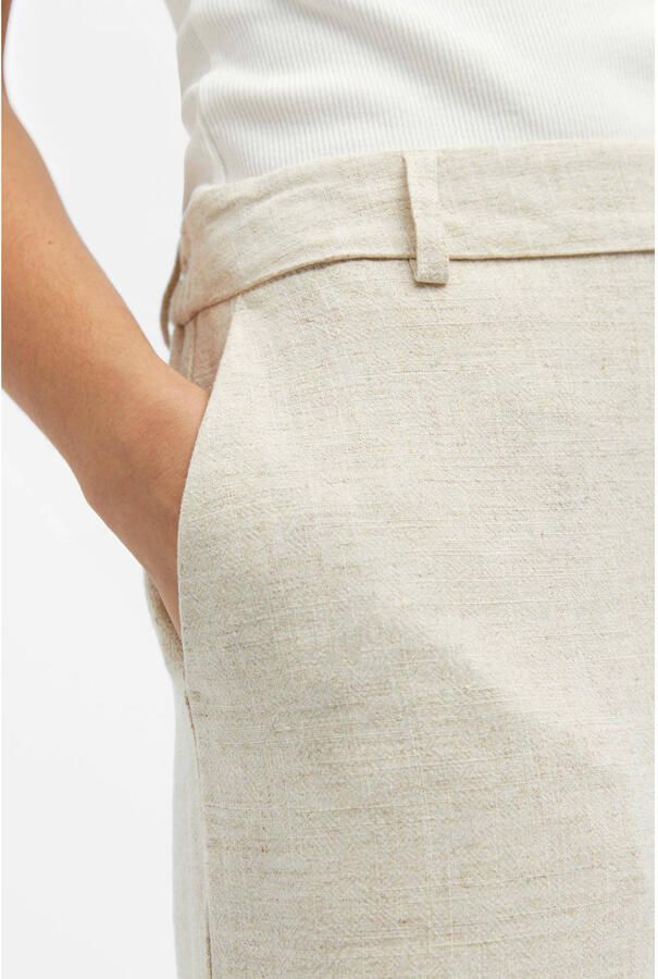 Object Wide leg stoffen broek met elastische band model 'Sanne Aline'