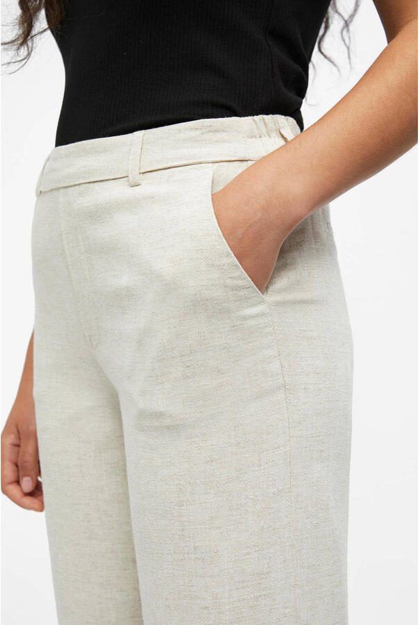 Object Wide leg stoffen broek met elastische band model 'Sanne Aline' - Foto 7