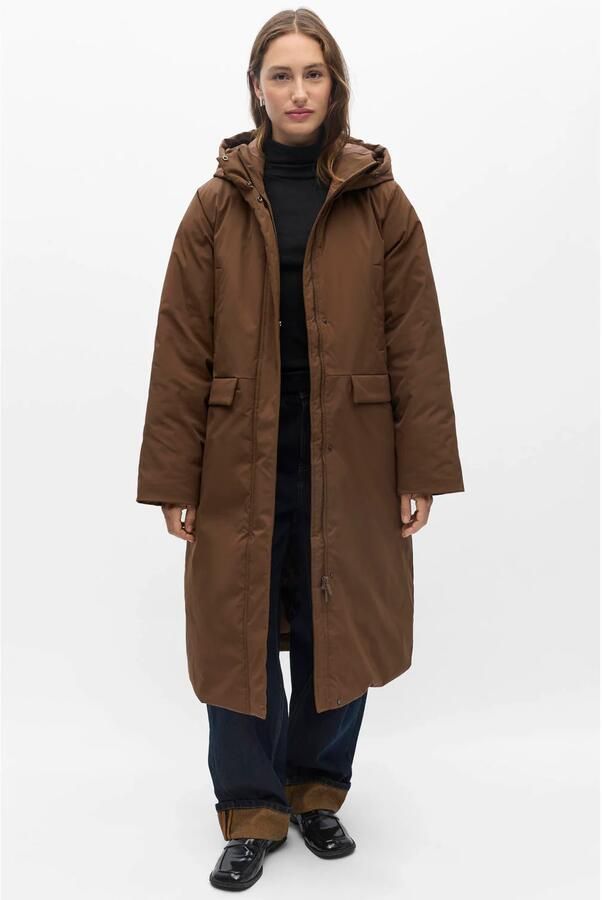 OBJECT Dames Jassen Objkelyn L s Re Long Jacket Noos Bruin - Foto 5