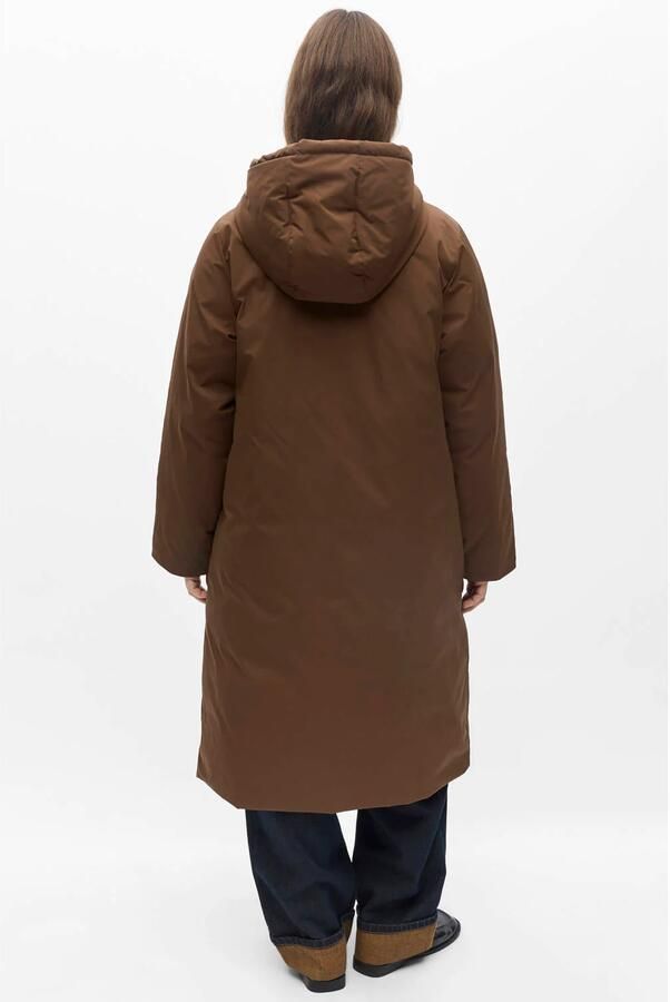 OBJECT Dames Jassen Objkelyn L s Re Long Jacket Noos Bruin - Foto 7
