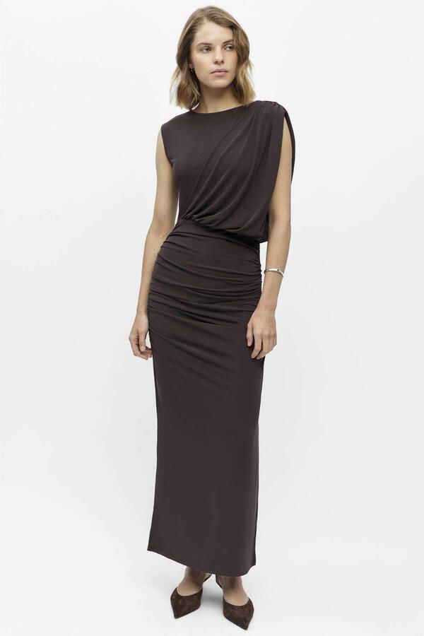 OBJECT maxi jurk bruin - Foto 3