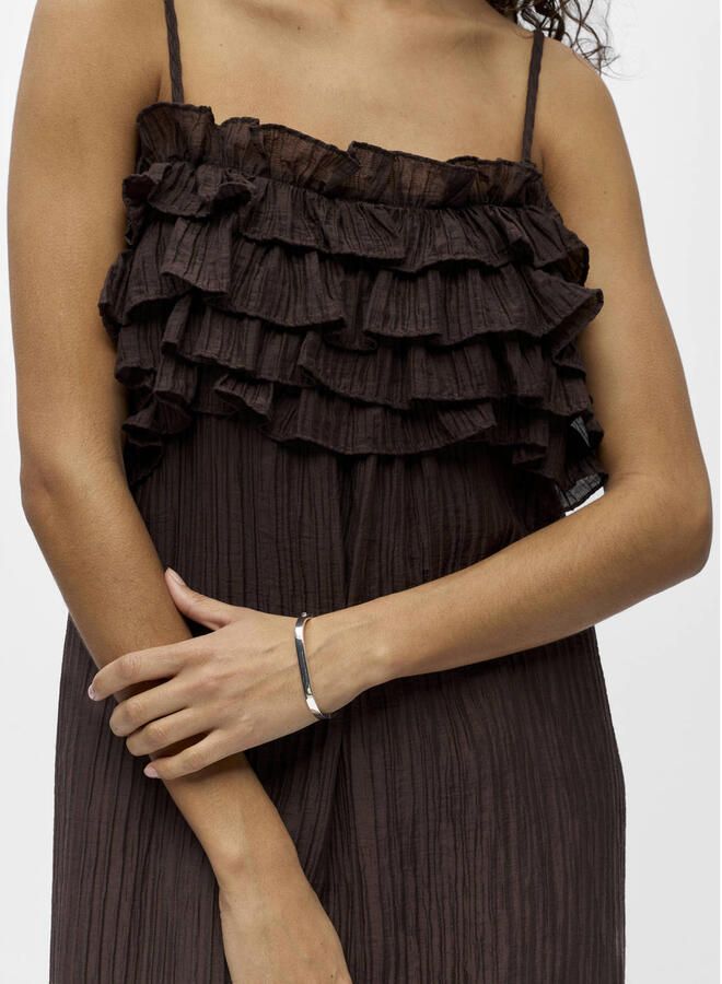 OBJECT Dames Jurken Objlyne S l Re Long Dress Bruin - Foto 5