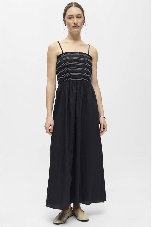 OBJECT Dames Jurken Objelly Hope S l Re Smock Midi Dress Zwart - Foto 5