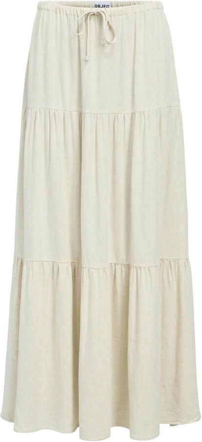 OBJECT Dames Rokken Objsanne Mw Long Layer Skirt Ecru - Foto 7