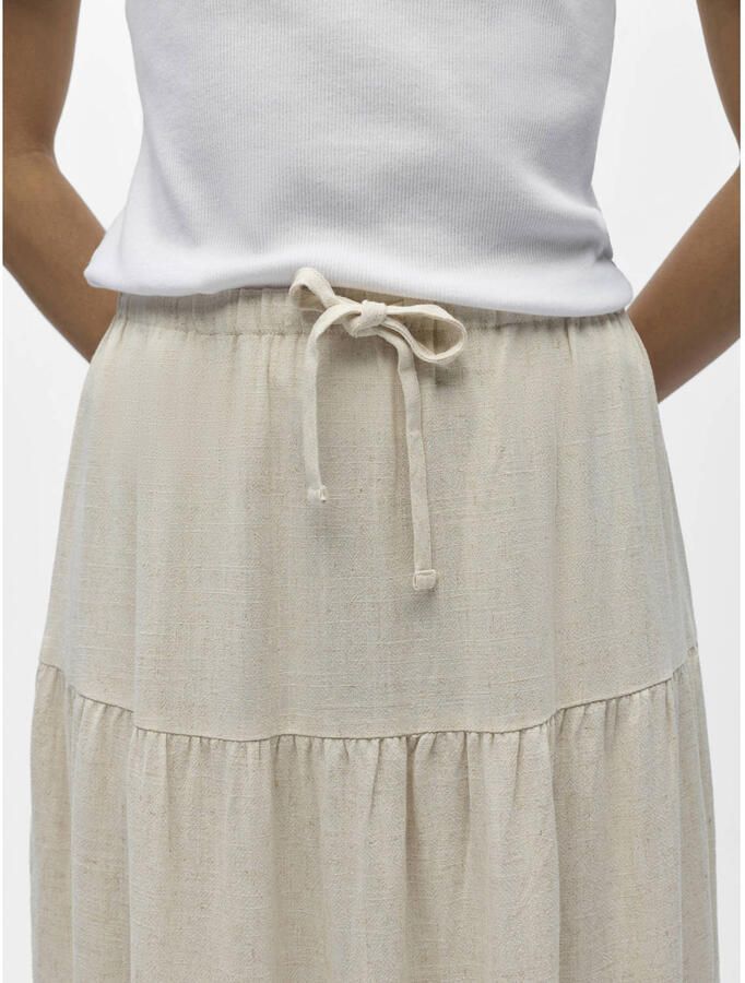 OBJECT Dames Rokken Objsanne Mw Long Layer Skirt Ecru - Foto 6