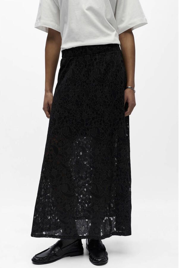 OBJECT Dames Rokken Objbianca Mw Lo Long Skirt Zwart - Foto 5
