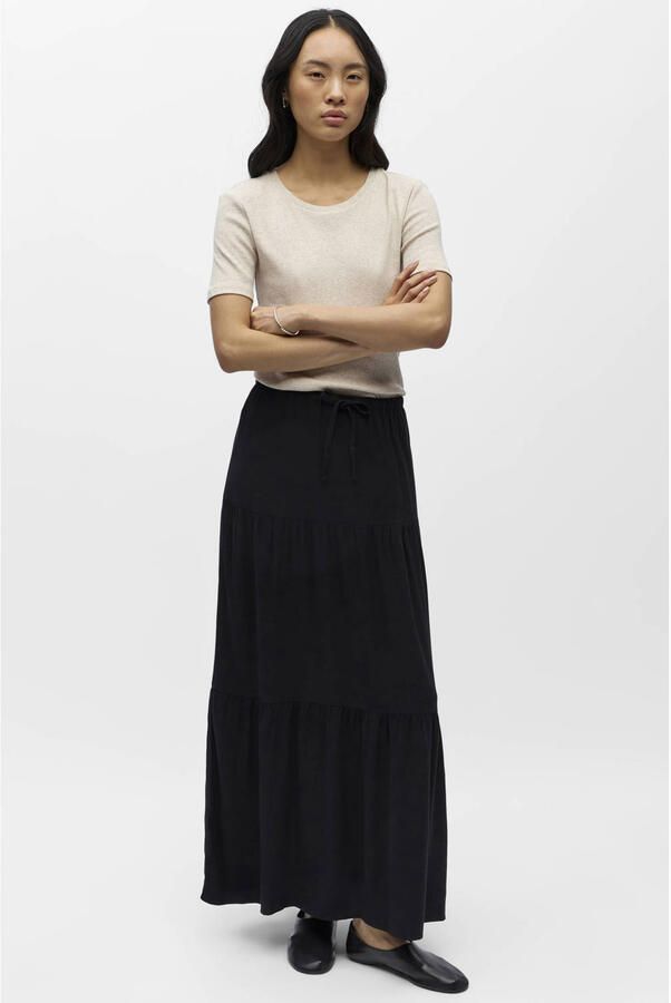OBJECT Dames Rokken Objsanne Mw Long Layer Skirt Zwart - Foto 5