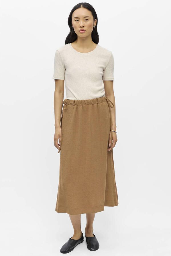 OBJECT Dames Rokken Objrini Midi Skirt 145 Nd Camel - Foto 6