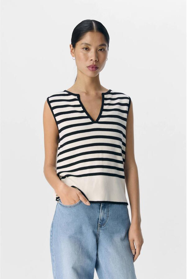 OBJECT Dames Tops & T-shirts Objviva Re S l Knit Top 138 Wit - Foto 3