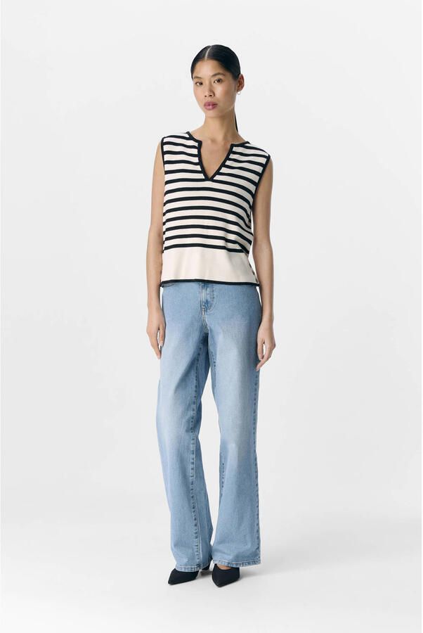 OBJECT Dames Tops & T-shirts Objviva Re S l Knit Top 138 Wit - Foto 2