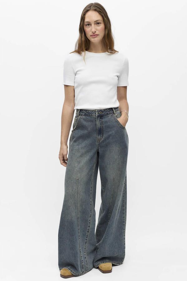 OBJECT Objdipsy Mw Lo Long Jeans 146 loose fit jeans middelblauw - Foto 5