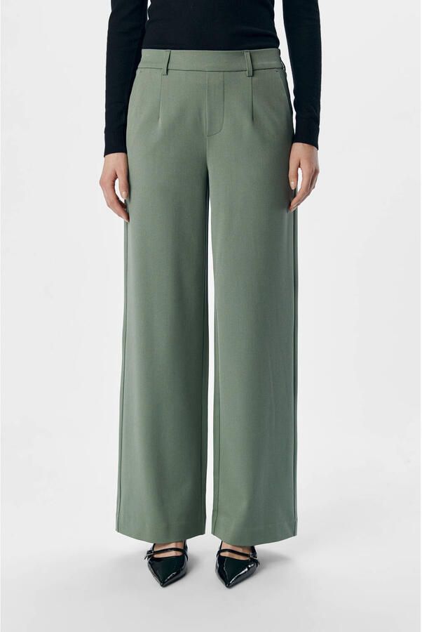 OBJECT OBJLISA wide leg regular waist pantalon lichtgroen - Foto 5