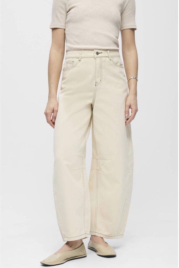 OBJECT OBJMIO high waist cropped jeans beige