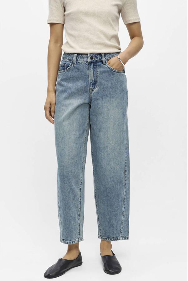 OBJECT OBJMIU barrel jeans mediumblauw
