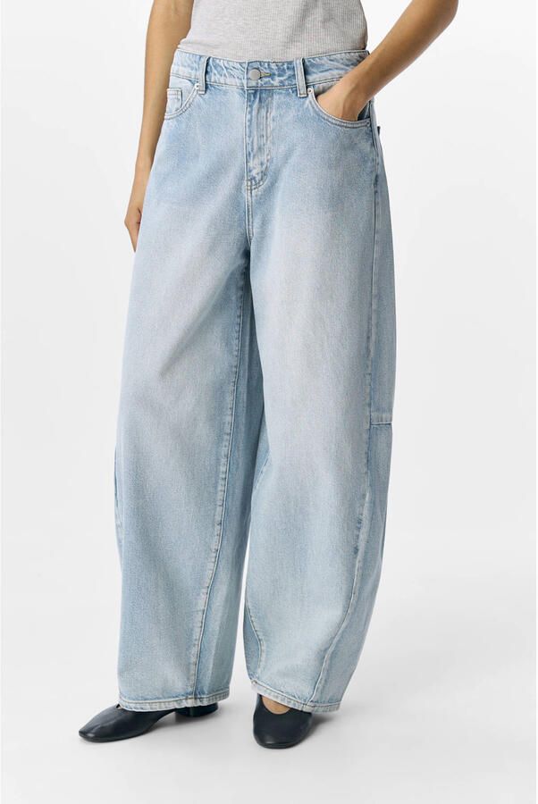 OBJECT Objmoji barrel jeans light blue denim