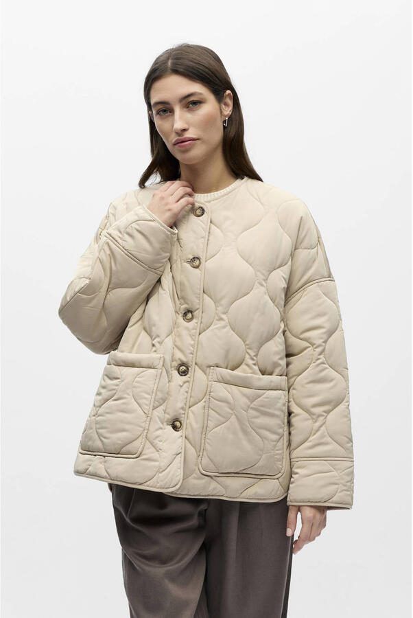 OBJECT outdoor jas quilted ecru