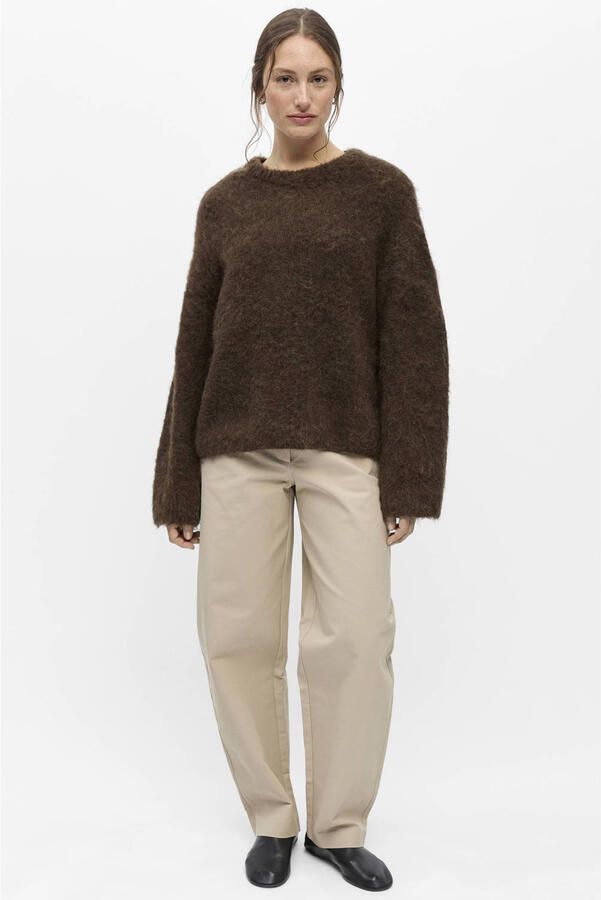 OBJECT Dames Truien & Vesten Objharry L s Lo Knit Pullover Noos Bruin - Foto 7